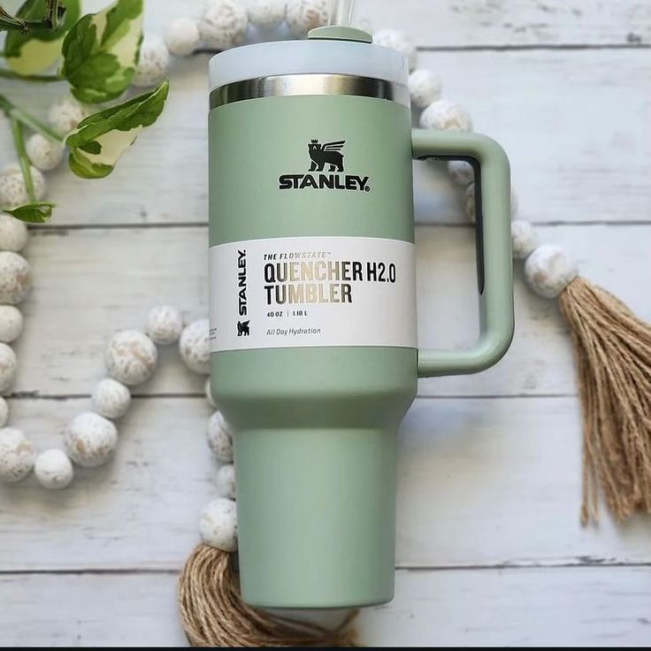 Stainless Steel Tumbler with Handle & Straw